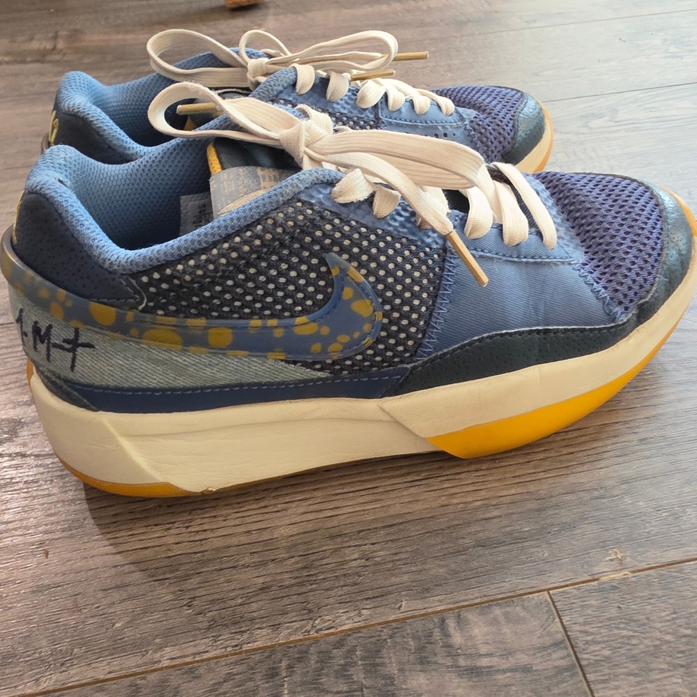 Nike Ja 1 Hunger Day One Blue Navy Yellow Basketball Shoes DR8785-400 Mens